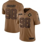 Men's Las Vegas Raiders #98 Maxx Crosby Limited Brown 2023 Salute To Service Jersey