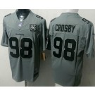 Men's Las Vegas Raiders #98 Maxx Crosby Limited Gray Fashion FUSE Vapor Jersey