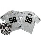 Men's Las Vegas Raiders #98 Maxx Crosby Limited White 65th Season FUSE Vapor Jersey