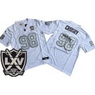 Men's Las Vegas Raiders #98 Maxx Crosby Limited White Alternate 65th Season FUSE Vapor Jersey
