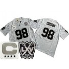 Men's Las Vegas Raiders #98 Maxx Crosby Limited White C Patch 65th Season FUSE Vapor Jersey