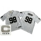 Men's Las Vegas Raiders #98 Maxx Crosby Limited White C Patch FUSE Vapor Jersey