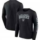 Men's Las Vegas Raiders Black Go the Distance Long Sleeve T Shirt