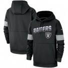 Men's Las Vegas Raiders Black Sideline Arch Jersey Performance Pullover Hoodie