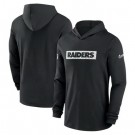 Men's Las Vegas Raiders Black Sideline Hoodie Performance Long Sleeve T Shirt