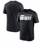 Men's Las Vegas Raiders Black Sideline Impact Legend Performance T Shirt 529