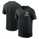 Men's Las Vegas Raiders Black Sideline Infograph Lockup Performance T Shirt