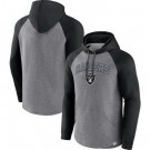 Men's Las Vegas Raiders Gray By Design Raglan Pullover Hoodie