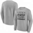 Men's Las Vegas Raiders Gray Chance Throwback Fleece Pullover Sweatshirt