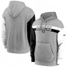Men's Las Vegas Raiders Gray Heathered Heritage Tri Blend Pullover Hoodie