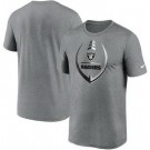 Men's Las Vegas Raiders Gray Icon Legend Performance T Shirt