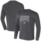 Men's Las Vegas Raiders Gray NFL x Darius Rucker Collection Thermal Long Sleeve T Shirt