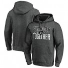 Men's Las Vegas Raiders Heather Charcoal Stronger Together Printed Pullover Hoodie 0738