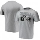 Men's Las Vegas Raiders Heather Charcoal Stronger Together Printed T-Shirt 0774