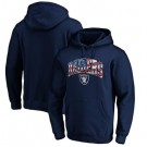 Men's Las Vegas Raiders Navy Banner Wave Printed Pullover Hoodie 0759
