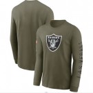 Men's Las Vegas Raiders Olive 2022 Salute To Service Long Sleeve T Shirt