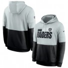 Men's Las Vegas Raiders Silver Black Sideline Impact Lockup Performance Pullover Hoodie