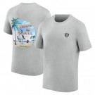 Men's Las Vegas Raiders Tommy Bahama Gray Thirst & Gull T Shirt