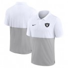 Men's Las Vegas Raiders White Gray Patchwork Polo