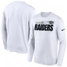 Men's Las Vegas Raiders White Sideline Impact Legend Performance Long Sleeves T Shirt 608