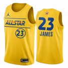 Men's Lebron James Yellow 2021 All Star Hot Press Jersey