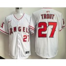 Men's Los Angeles Angels #27 Mike Trout White Limited Jersey