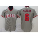 Men's Los Angeles Angels #6 Anthony Rendon Gray 2020 Cool Base Jersey
