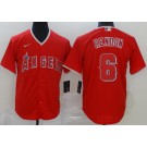 Men's Los Angeles Angels #6 Anthony Rendon Red 2020 Cool Base Jersey