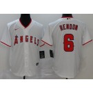 Men's Los Angeles Angels #6 Anthony Rendon White 2020 Cool Base Jersey