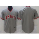 Men's Los Angeles Angels Blank Gray Cool Base Jersey