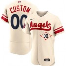 Men's Los Angeles Angels Customized Cream 2022 City Connect Authentic Jersey