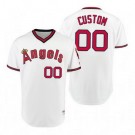 Men's Los Angeles Angels Customized White 1975 Turn Back The Clock Jersey