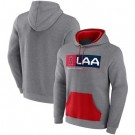Men's Los Angeles Angels Gray Iconic Steppin Up Fleece Pullover Hoodie
