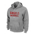 Men's Los Angeles Angels Gray Printed Pullover Hoodie