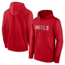 Men's Los Angeles Angels Red Authentic Collection Pregame Performance Pullover Hoodie