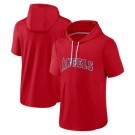 Men's Los Angeles Angels Red Short Sleeve Team Pullover Hoodie 306608
