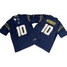 Men's Los Angeles Chargers #10 Justin Herbert Limited Navy FUSE Vapor Jersey
