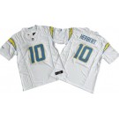 Men's Los Angeles Chargers #10 Justin Herbert Limited White FUSE Vapor Jersey