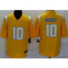 Men's Los Angeles Chargers #10 Justin Herbert Limited Yellow Inverted Vapor Jersey