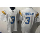 Men's Los Angeles Chargers #3 Derwin James Jr Limited White FUSE Vapor Jersey