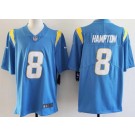 Men's Los Angeles Chargers #8 Omarion Hampton Limited Light Blue Vapor Jersey