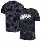 Men's Los Angeles Chargers Black Resolution Tie Dye Raglan T Shirt