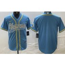 Men's Los Angeles Chargers Blank Limited Powder Blue Baseball Jersey