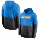 Men's Los Angeles Chargers Blue Navy Sideline Impact Lockup Performance Pullover Hoodie