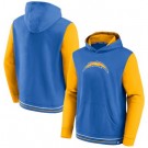 Men's Los Angeles Chargers Blue Yellow Block Party Pullover Hoodie