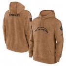 Men's Los Angeles Chargers Brown 2023 Salute To Service Club Pullover Hoodie