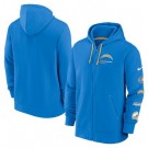 Men's Los Angeles Chargers Bule Surrey Full Zip Hoodie