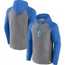 Men's Los Angeles Chargers Gray By Design Raglan Pullover Hoodie