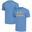 Men's Los Angeles Chargers Light Blue The NFL ASL Collection by Love Sign Tri Blend T Shirt