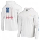 Men's Los Angeles Chargers White Vineyard Vines Hoodie Long Sleeve T Shirt
